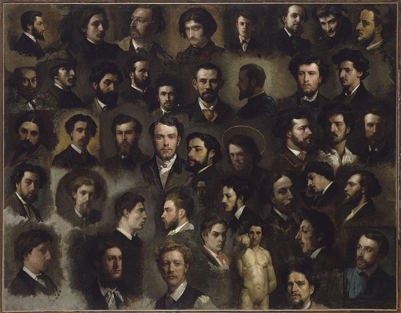 Marie - François Firmin, Girard, Quarantatré ritratti di pittori dell'atelier Gleyre, Musée des Beaux, Arts de la ville de Paris